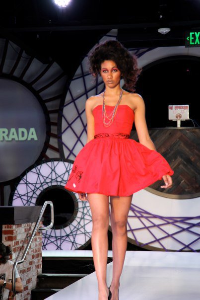 Kassy Kova on the runway, Project Ethos Show, for Project Runway Desginer, Jesus Estrada